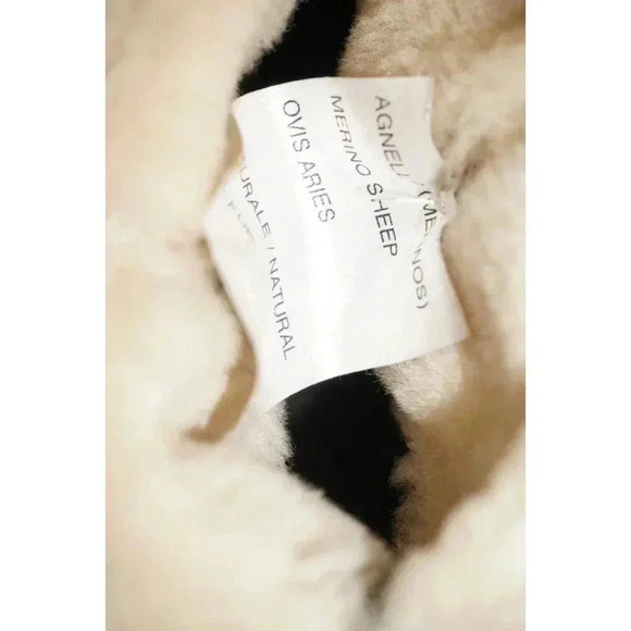 Moncler Brown Leather Merino Fur Boots Platform Wedge Booties 39 USA 8.5 - Picture 13 of 14